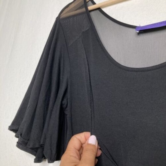 Patrizia Luca Milano Little Black  Cocktail Dress Asymmetrical Hem Size Medium - Picture 10 of 12